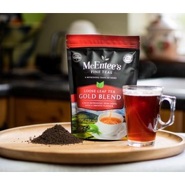 McEntee's Irish Loose Leaf Gold Blend Tea - 500g Tin - Expertly Blended in Ireland to give That Perfect Cup of Tea. A Traditional Blend of Assam and Kenyan Tea Delivering That Taste of Home.