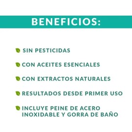 4 Shampoo De Piojos Con Tea Tree Incluye Gorra Y Peine