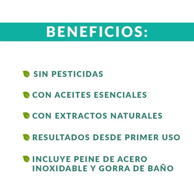 4 Shampoo De Piojos Con Tea Tree Incluye Gorra Y