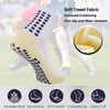 FLSHMCEN 4 Pairs Men's Soccer Socks with Grip, Non Slip
