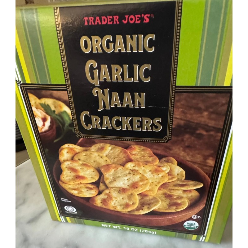 Trader Joe's 2 Pack Trader Joe's Organic Garlic Naan Crackers