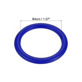 PATIKIL Carnival Ring-Toss Rings 4cm ID, 12 Pack Plastic Small Hoop for Outdoor Party Favor Game Booth, Blue