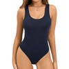 MANGOPOP - Body para mujer, cuello redondo, sin mangas, acanalado,