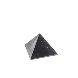 KASHU Edelstein Schungit direkt aus Karelien: Pyramide 8 cm Poliert