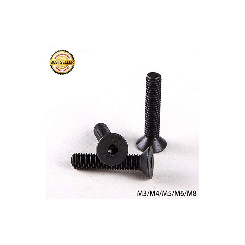 Machine Hex Socket Countersunk Screws 20 Pcs Hex Socket Flat