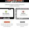 2 Pack Premium 4x4 License Plate Frames Black License Plate