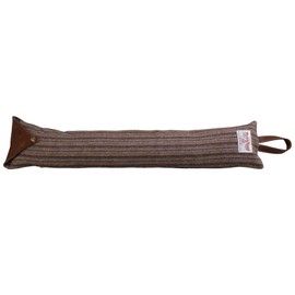 Classic Home Store Harris Tweed Draught Excluder 100% Pure Wool Door Window Draft Guard Cushion (Basalt Stripe)