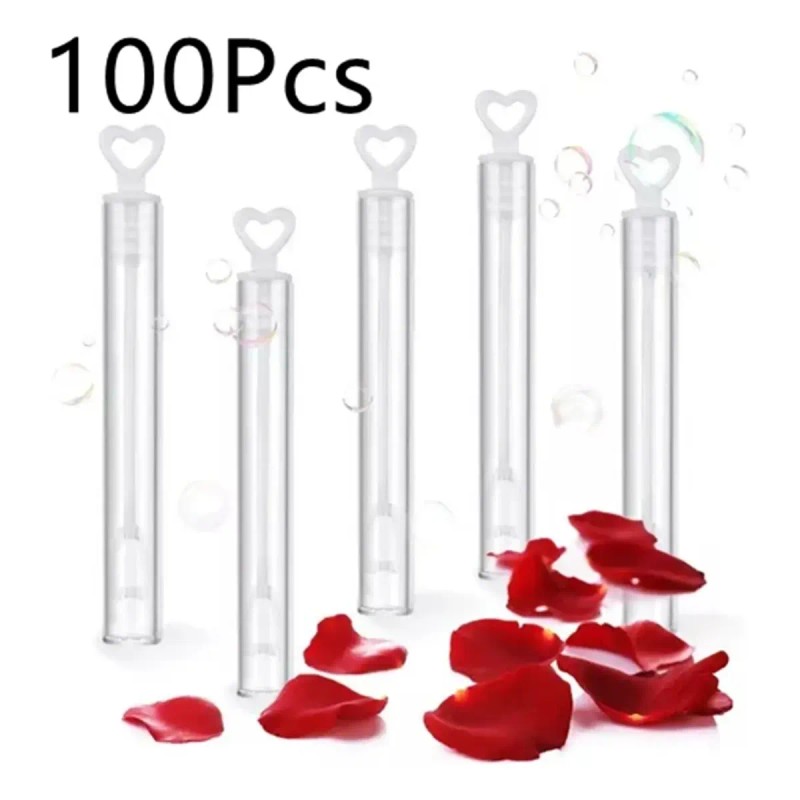 50 Tubos De Burbujas, Burbujeador Hueco Para Bodas