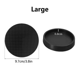 Furniture Wheel Coaster 4 Pieces Non-Slip Rubber Floor Mats Floor Protection Pads for Sofa Chair Cabinet (3.8 inch)