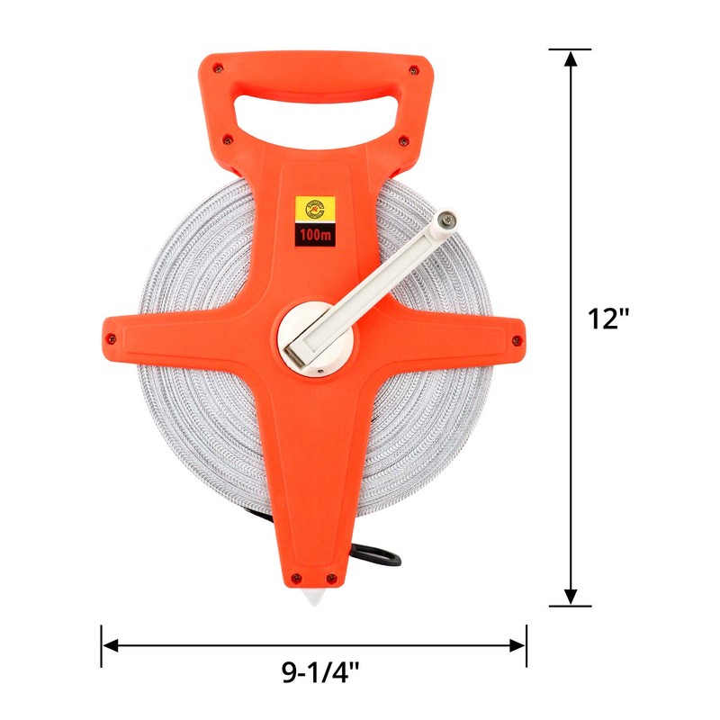 QWORK Tape Measure, 1/2" x 330' Open Reel Dual Sided