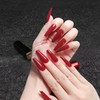 Allereya Super Long Coffin False Nails Ballerina Red Press On