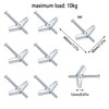 LONGHAO 15 x Spring Folding Dowel Hooks Ceiling Hooks Carbon