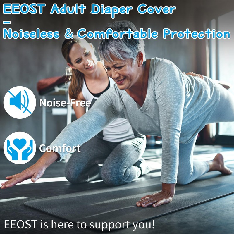 EEOST Adult Diaper Cover, Leakproof Waterproof Reusable Plastic Pants for