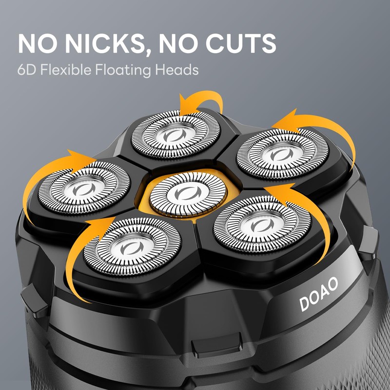 Head Shavers for Bald Men, 6D Magnetic Floating Blades, Smooth