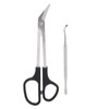 Long Handled Scissors Set, Stainless Steel Toenail Scissors, Nail Picker,