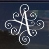 Custom Elegant Scroll Vine Name Letter Vinyl Decal/Bumper Sticker for