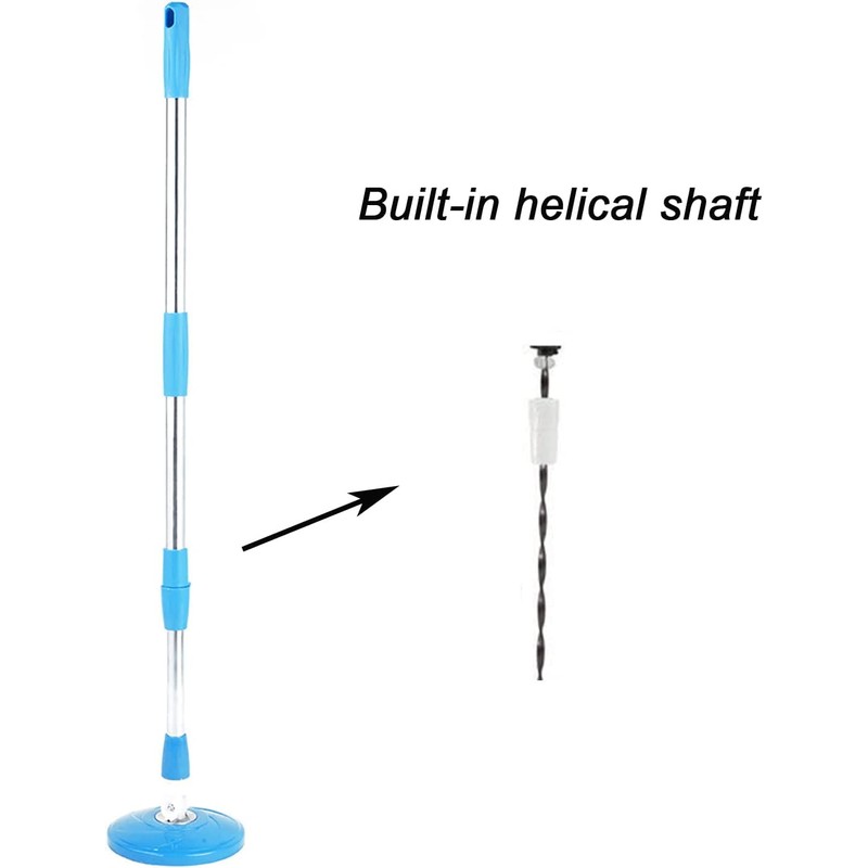 LeoJiang Spin Mop Replacement Handle 360 Degrees Rotating Telescopic Replacement