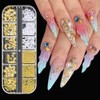 Nail Charms Gold, 3D Metall Nageldesign – Sommer Strandthema mit