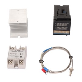 Digital PID Thermostat Air Heater Temperature Controller K Thermocouple SSR Heat Sink 100V‑240V 40A