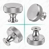 sdhiiolp 10 Pcs Cabinet Knobs Matte Silver Metal Round Knurled