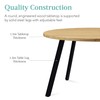 Best Choice Products Round Dining Table w/Steel Legs - Natural