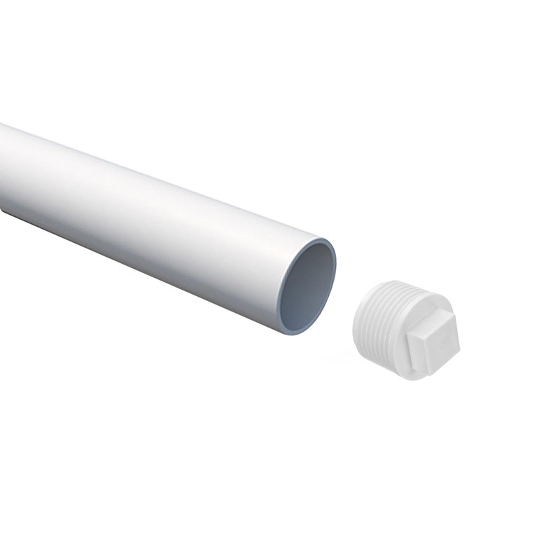 sourcing map 20 Pcs PVC Pipe Male Thread Plug 1"