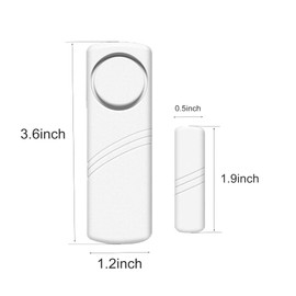 2 Pack Home Door and Window Alarm,Security Wireless Window Alarm Sensor, Wireless Door Alarm for Home Security, Cabinet Open Alarm Pool Door Alarm for Kids Safety Child Toddler Door Open Alarm Sensor
