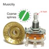 Musiclily Pro Metric Coarse 18-Spline Top Hat Bell Knobs Tone