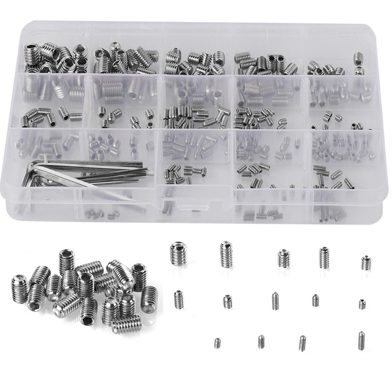 HanTof 340Pcs M2.5, M3, M4, M5, M6, M8 Metric Hex