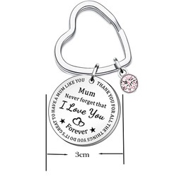 Mummy Keyring from Daughter Son Never Forget That I Love You Mom Mum Mothers Birthday Christmas Gifts Women Keychain