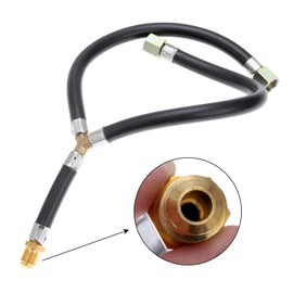 Aupoko 3/8" Flare Gas Barbecue Grill Connection, Propane Y Splitter Connection Braided Pipe, Length 5/16", Fits for LPG & NG Propane Fire Pit Hose & Fireplace