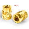 TECHZONE 10PCS M6 x 9 x 8 Brass Heat Set