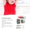 Children Tableware Set Cartoon Printed Unbreakable Divided Plate Toddler Eating