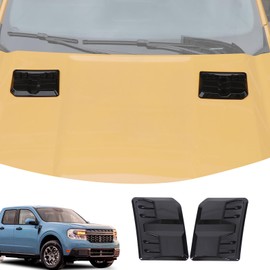 Lcojicep Engine Hood Air Outlet Vent Cover Trim Compatible with Ford Ranger 2025 2024 2023 Bonnet Vent Hood Air Intake Trim Cover Exterior Accessory，2PCS (Piano Black)