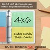 4 x 6 Index Card Sleeves, Flash Cards, for Mini