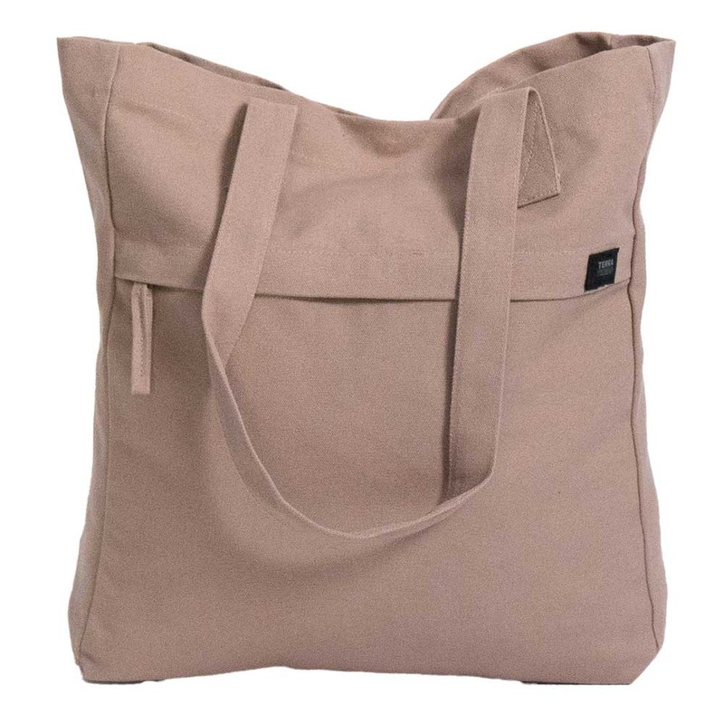 Terra Thread Organic Cotton Executive Work Tote Bag, Charcoal Grey
