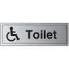 V Safety General Door-Disabled Toilet Sign - 300mm x 100mm