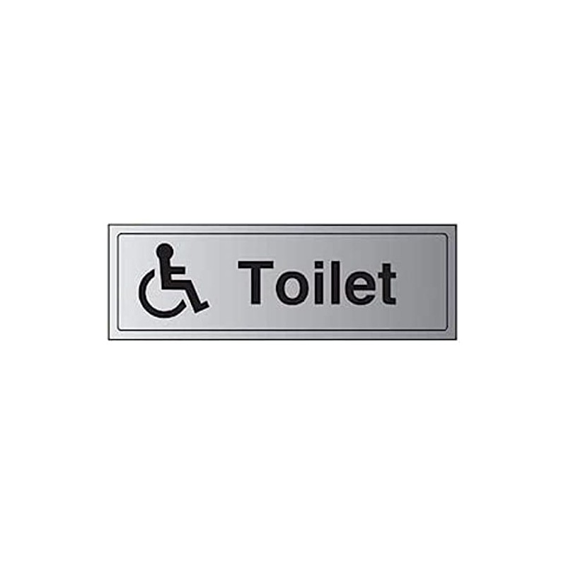 V Safety General Door-Disabled Toilet Sign - 300mm x 100mm