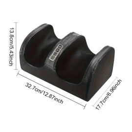 Leg Massager Automatic/Portable Infrared Heating Deep Kneading Foot Massager with Shiatsu and Stress Relief for Feet and CalvesColor: Black, Size: M