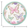 Golden Butterfly Paper Plates, 8 ct