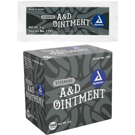 Dynarex Ointment con Vitamina A y D sin Lanolina, 5g, 144 Paquetes por Caja, Protege y Alivia Pequeños Cortes y Quemaduras, Calma Irritación de la Piel