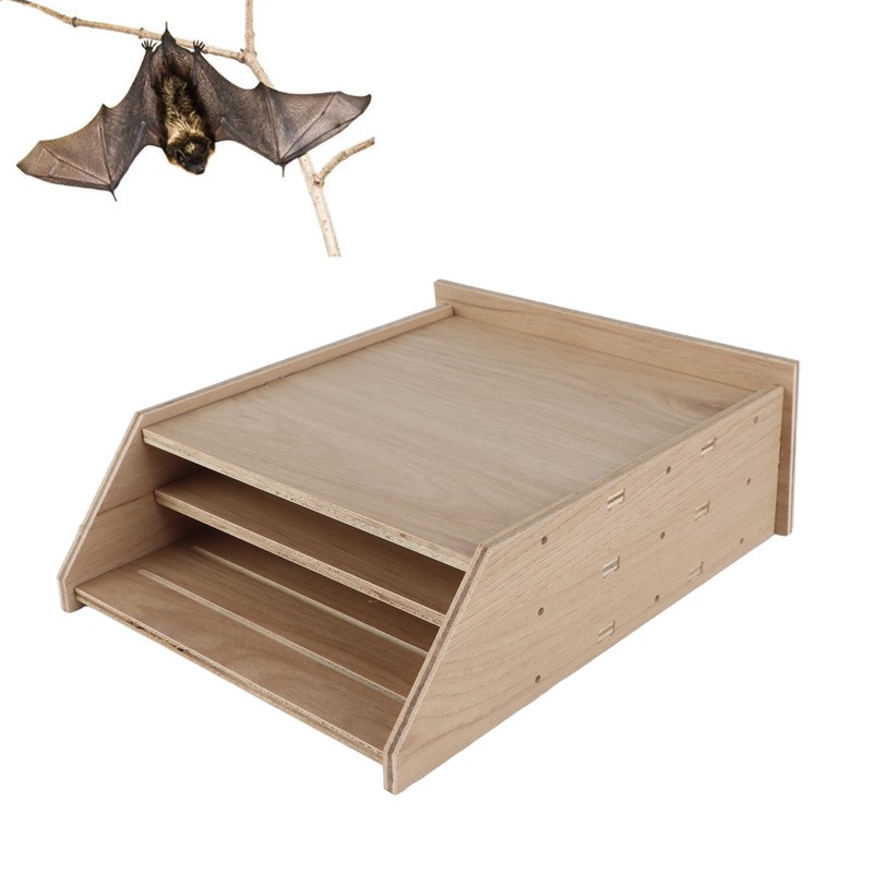 Bat House Handcrafted Weatherproof Corrosion Protection Wooden Bat Box for