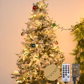 Cluster Lights Christmas 1000 LED Christmas Tree Lights 108Ft Fairy Lights with Remote Waterproof Fairy Wreath Lights Firecracker Twinkle Lights Plug in Timer String Lights for Bedroom Garland Party