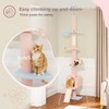 PEQULTI Cat Tree Floor to Ceiling,Tall Cat Tower, Adjustable Height