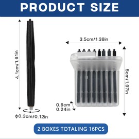 Pack of 16 Cerumen Filters for Hearing Aids, 1.3 mm Replacement Hearing Aid Filter Wax Guard Compatible with Widex Nanocare Oticon ProWax MiniFit Phonak Cerustop Resound