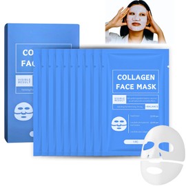 10PCS Trendyfave Collagen Face Mask Overnight, Bio Overnight Collagen Mask, Collagen Overnight Mask, Glow Face Mask, Face Masks Beauty, Collagen Deep Hydrating Overnight Mask For Face Care