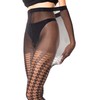 Gi&Gi Tights Large Sizes Women's Pattern Transparent Tights 40 Denier