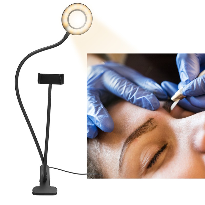 Folding LED Light High Brightness Tattoo Lamp Adjustable Clip On