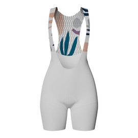 LAMEDA Women's Cycling Bib Shorts Padded Bike Shorts UPF50+, White, X-Large