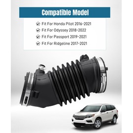 Engine Air Intake Hose Fit For Honda Pilot 2016-2021 Odyssey 2018-2022 Ridgeline 2017-2021 Passport 2019-2021,Replace Part Number 17228-5J6-A10 172285J6A10